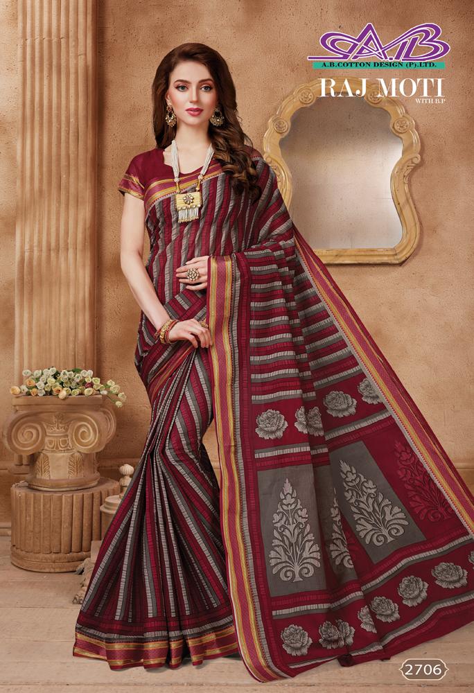 AB Rajmoti Pure Cotton Printed Saree Collection